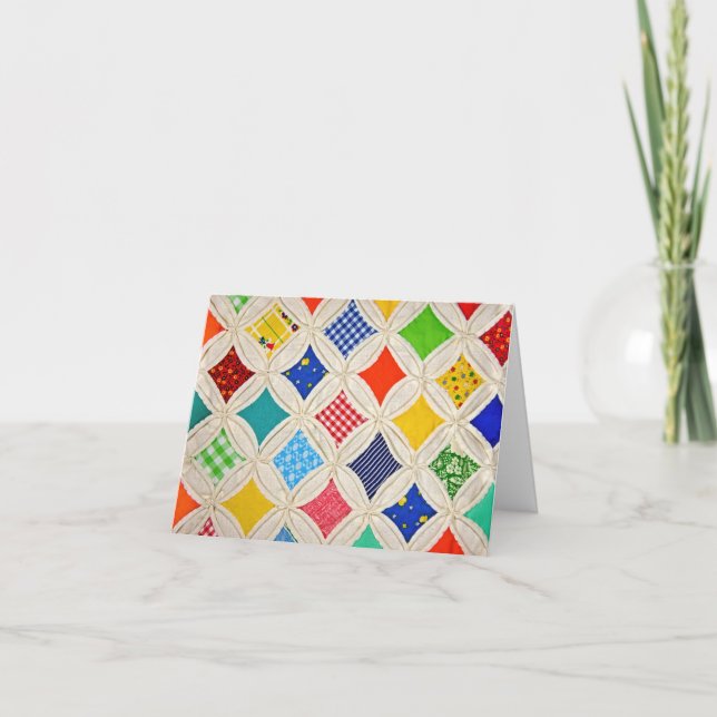 Kathedrale Fenster Quilt vielen Dank Karte (Vorderseite)