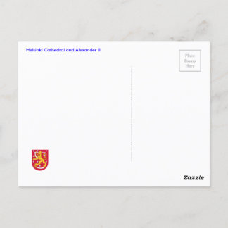 Kathedrale Helsinki und Alexander II Postkarte