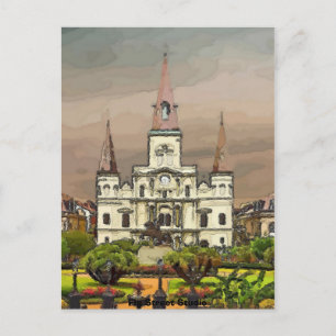 Kathedrale im Französischen Viertel, New Orleans Postkarte