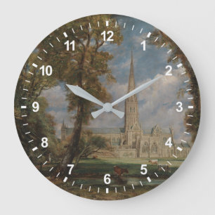 Kathedrale John Constables   Salisbury vom Bish Große Wanduhr
