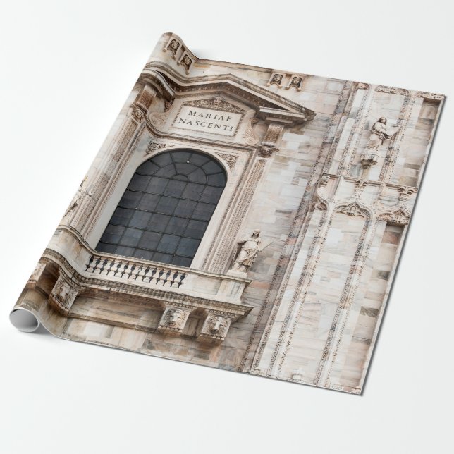 Kathedrale Kirche von Mailand. Schönes italienisch Geschenkpapier (Ungerollt)