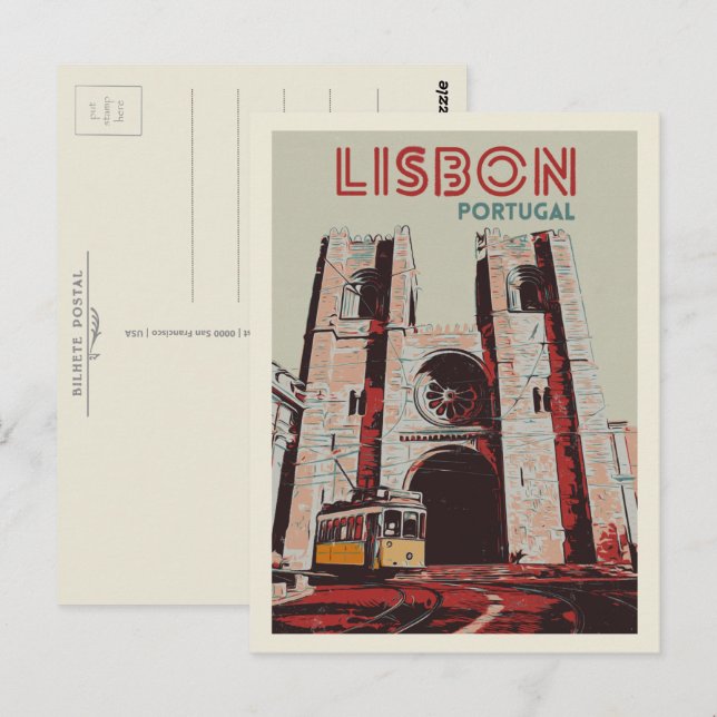 Kathedrale Lissabon - Portugal Postkarte (Vorne/Hinten)