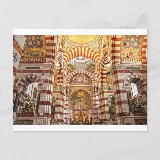 Kathedrale Notre Dame de la garde in Marseille Postkarte (Vorderseite)