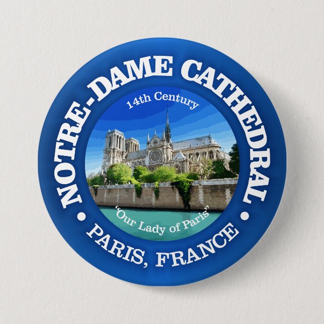 Kathedrale Notre Dame (rd) Button (Vorderseite)
