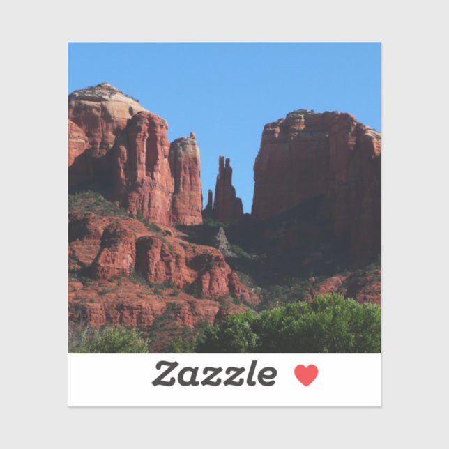 Kathedrale Rock in Sedona Aufkleber (Blatt)