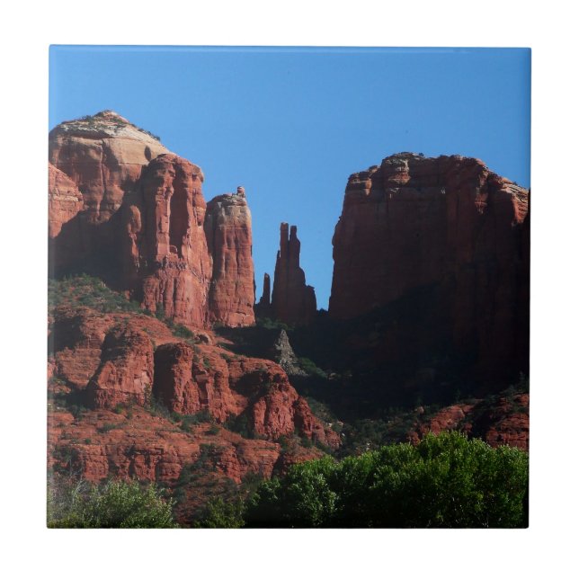 Kathedrale Rock in Sedona Fliese (Vorderseite)