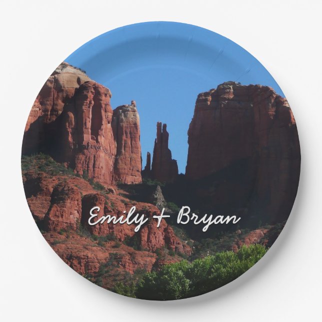 Kathedrale Rock in Sedona Pappteller (Vorderseite)