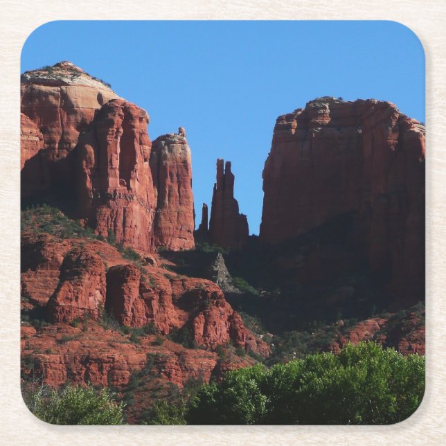 Kathedrale Rock in Sedona Rechteckiger Pappuntersetzer (Vorderseite)