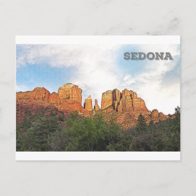 Kathedrale Rock - Sedona, AZ Postkarte (Vorderseite)
