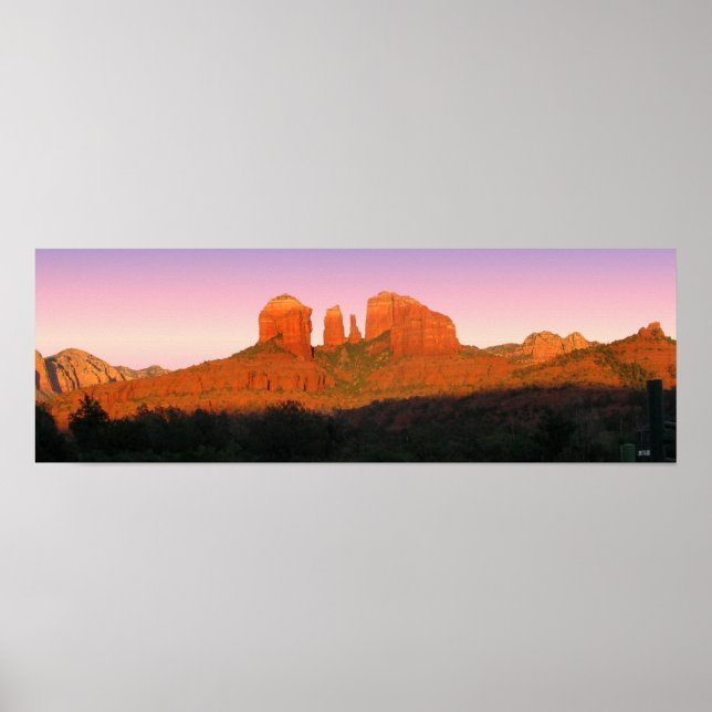 Kathedrale Rock Sedona Panorama Poster (Vorne)