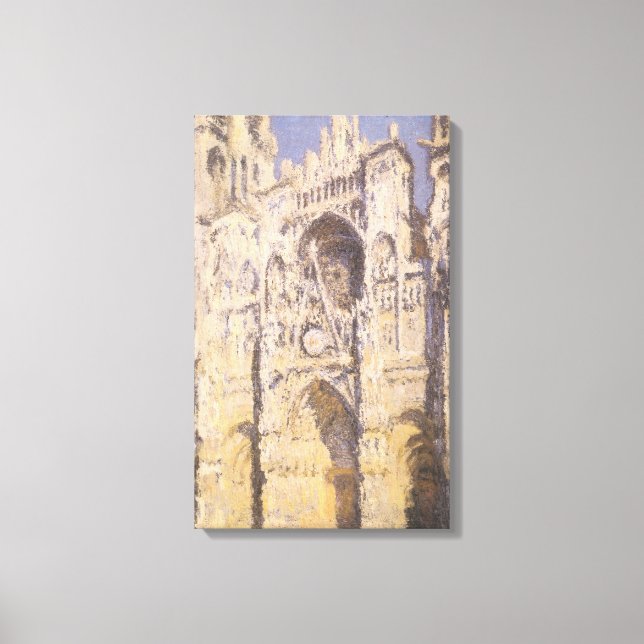 Kathedrale Rouen, Harmony Blue Gold von Claude Mon Leinwanddruck (Vorderseite)