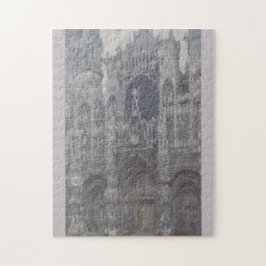 Kathedrale Rouen Portal Gray Weather by Monet