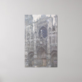 Kathedrale Rouen Portal Gray Weather by Monet Leinwanddruck