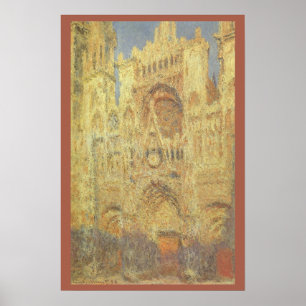 Kathedrale Rouen, Sonnenuntergang von Claude Monet Poster