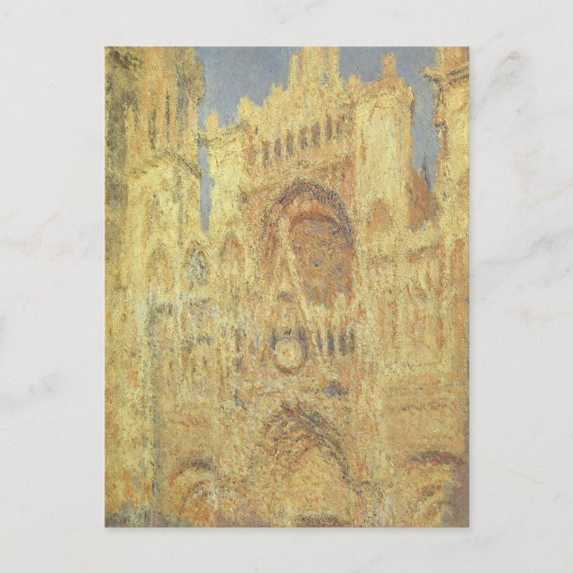Kathedrale Rouen, Sonnenuntergang von Claude Monet Postkarte (Vorderseite)