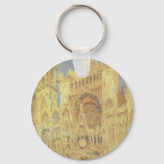 Kathedrale Rouen, Sonnenuntergang von Claude Monet Schlüsselanhänger (Vorderseite)