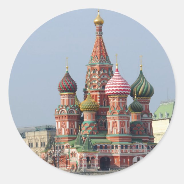 Kathedrale Runder Aufkleber (Vorderseite)