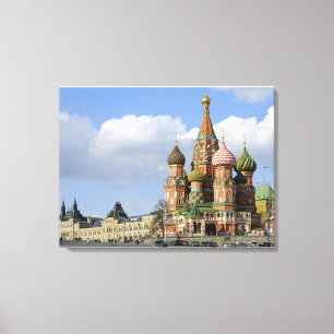 Kathedrale Saint Basil. Moskauer Roter Platz Leinwanddruck