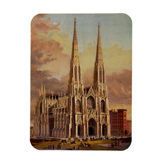 Kathedrale Saint Patrick in Midtown Manhattan Magnet (Vertikal)