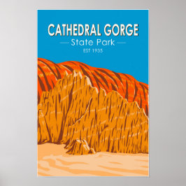 Kathedrale Schlucht Staat Park Nevada Vintag Poster