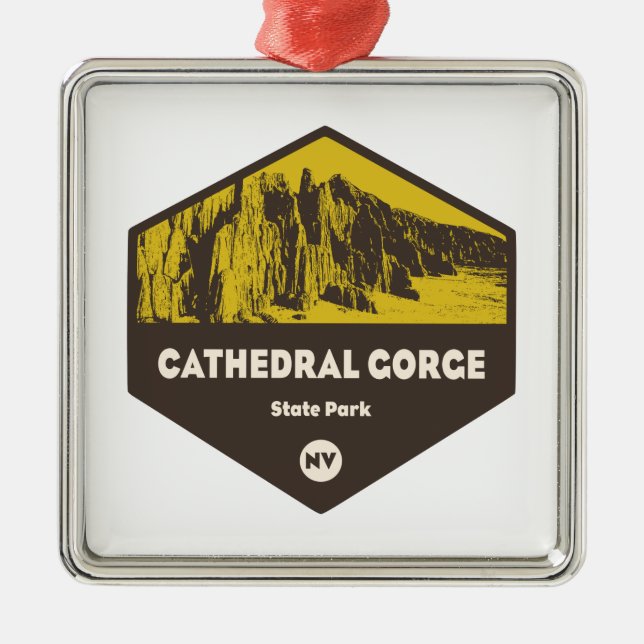 Kathedrale Schlucht Staat Park Ornament Aus Metall (Vorne)