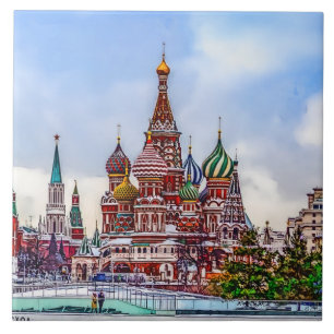 Kathedrale St. Basil. Moskau, Russland. Fliese