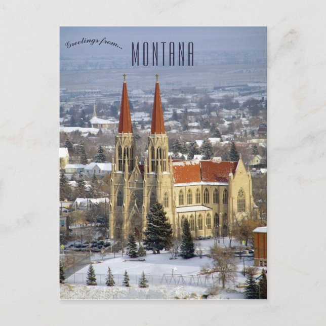 Kathedrale St. Helena in Helena Montana Postkarte (Vorderseite)