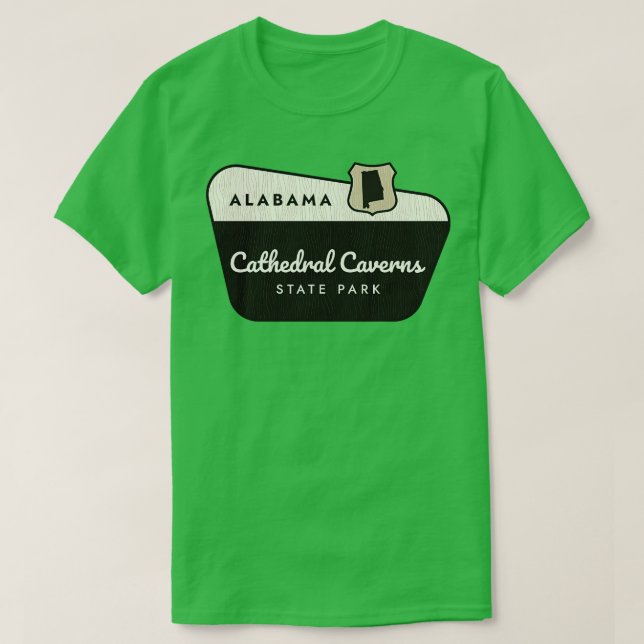 Kathedrale Staat Park Alabama Begrüßungszeichen T-Shirt (Design vorne)
