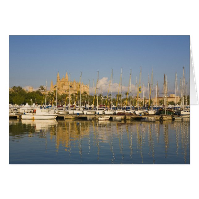 Kathedrale und Jachthafen, Palma, Mallorca, Spanie (Vorderseite (Horizontal))