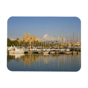 Kathedrale und Jachthafen, Palma, Mallorca, Spanie Magnet