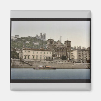 Kathedrale und Notre Dame de Fourviere, Lyon, Fran Magnet
