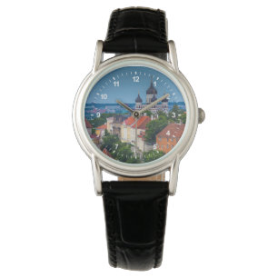 Kathedrale und Stadtbild  Estland Armbanduhr