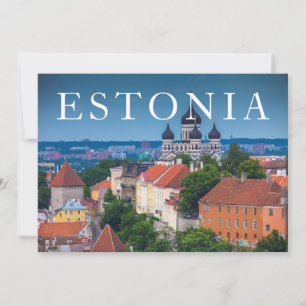 Kathedrale und Stadtbild  Estland Dankeskarte