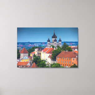 Kathedrale und Stadtbild  Estland Leinwanddruck