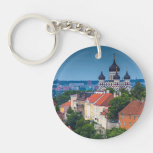 Kathedrale und Stadtbild  Estland Schlüsselanhänger