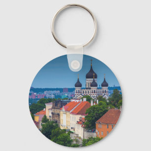 Kathedrale und Stadtbild  Estland Schlüsselanhänger