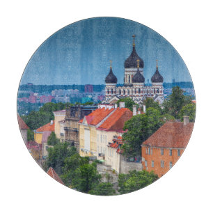 Kathedrale und Stadtbild  Estland Schneidebrett