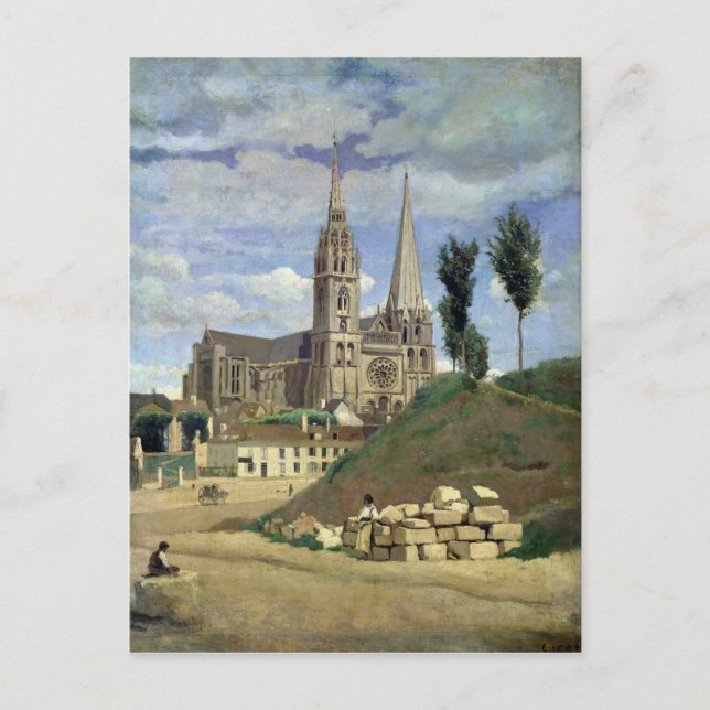 Kathedrale von Chartres, 1830 Postkarte (Vorderseite)