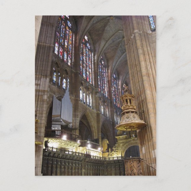 Kathedrale von Leon Postcard Postkarte (Vorderseite)