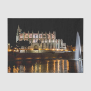 Kathedrale von Palma de Mallorca am Abend - Spanie Seidenpapier