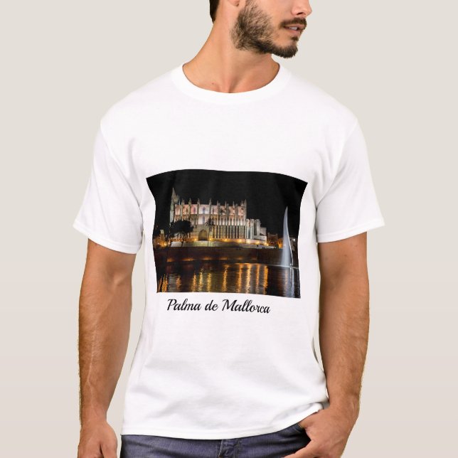 Kathedrale von Palma de Mallorca am Abend - Spanie T-Shirt (Vorderseite)