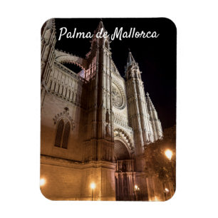 Kathedrale von Palma de Mallorca bei Nacht - Spani Magnet