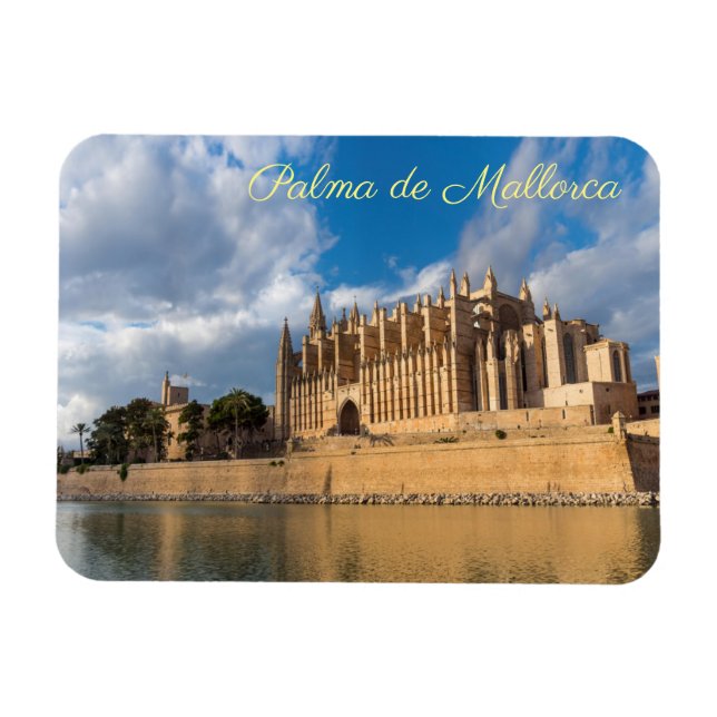 Kathedrale von Palma de Mallorca zur Goldenen Stun Magnet (Horizontal)