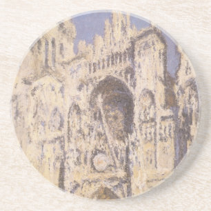 Kathedrale von Rouen, Harmonie in Blau und Gold vo Sandstein Untersetzer