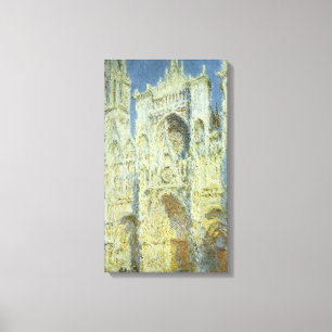 Kathedrale von Rouen, Westfassade im Sonnenlicht,  Leinwanddruck