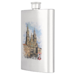 Kathedrale von Santiago Compostela Von ,(Zu Flachmann