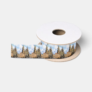 Kathedrale von Santiago Compostela Von ,(Zu Satinband