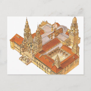 Kathedrale von Santiago de Compostela. Spanien Postkarte
