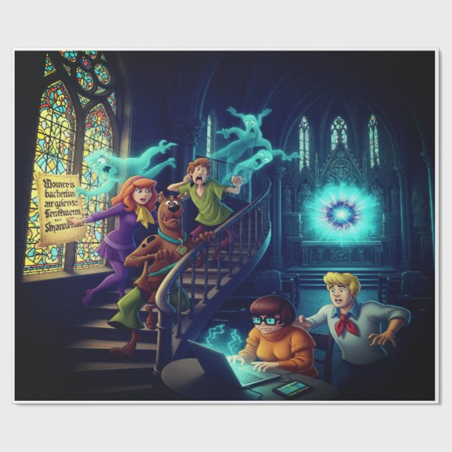Kathedrale von Spooks Gift Wrap Geschenkpapier (Flach)