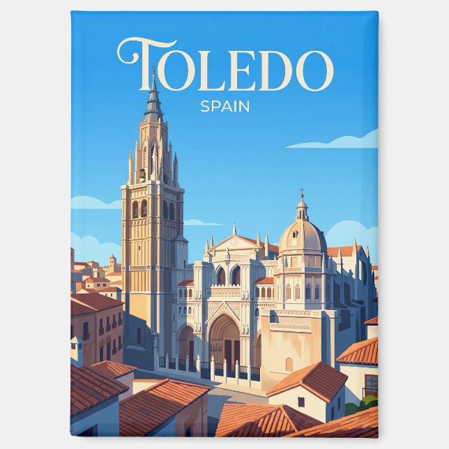 Kathedrale von Toledo Spanien Magnet (Vorderseite)